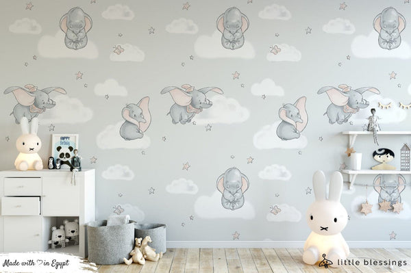 Dumbo Sleepy Elephant Wallpaper – Little Blessings